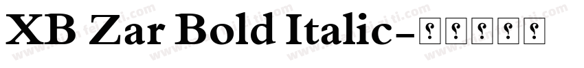 XB Zar Bold Italic字体转换